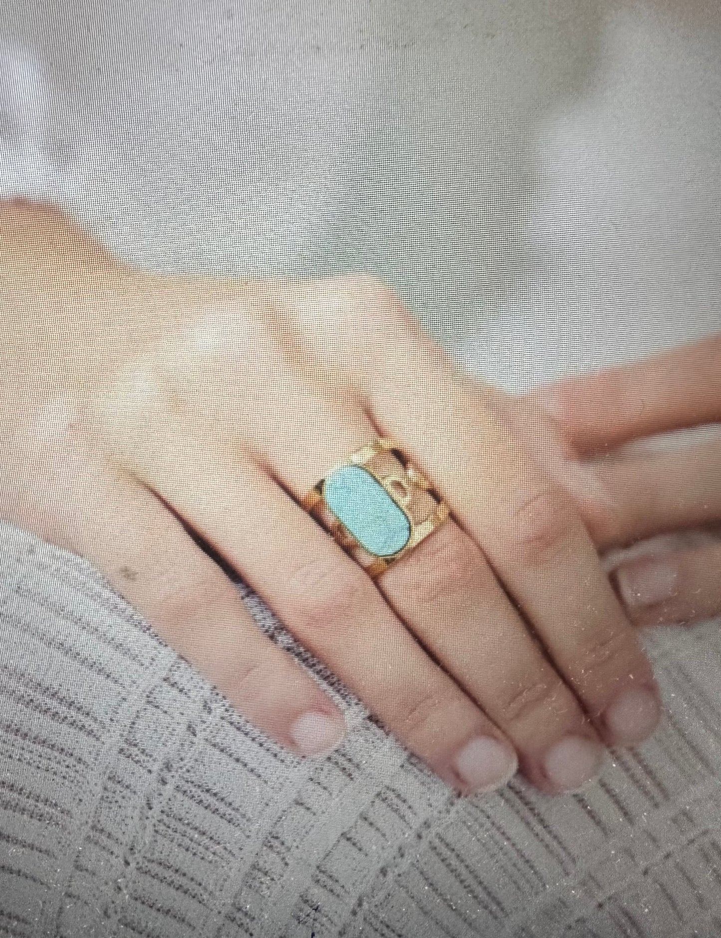 Bague Ajustable en Acier Inoxydable avec Pierre