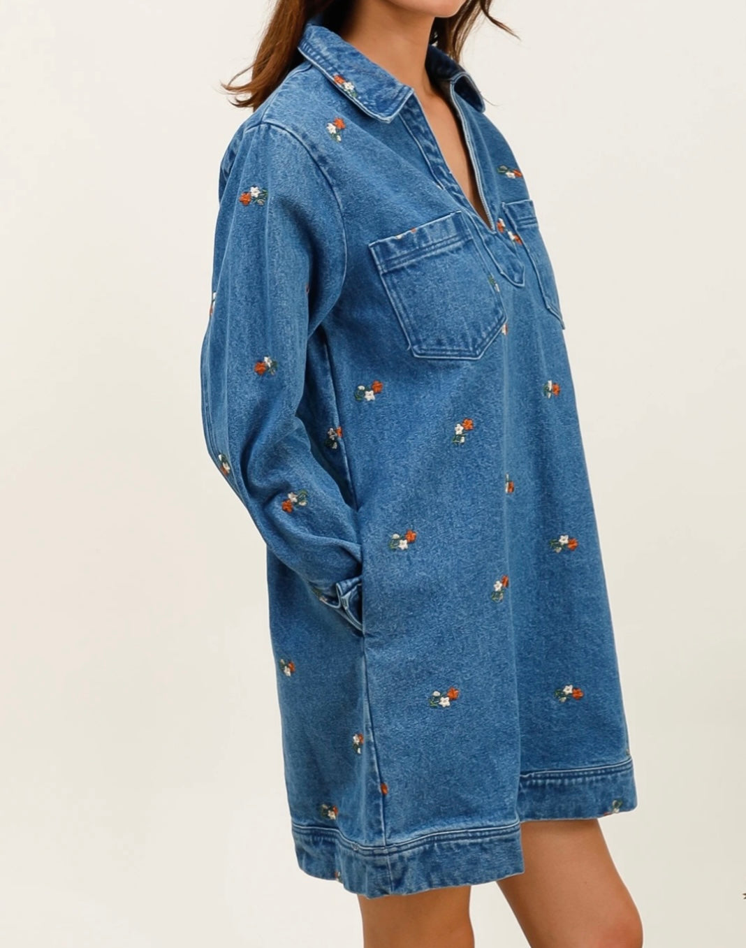 ROBE BRODÉE DENIM
