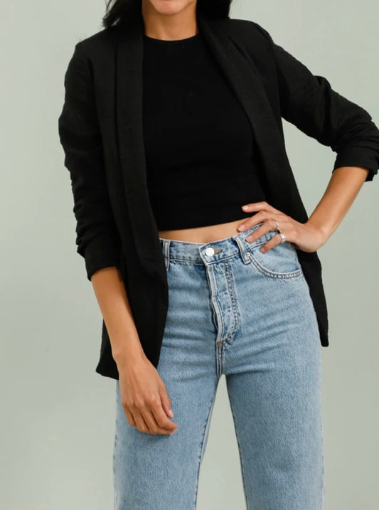 blazer effet lin